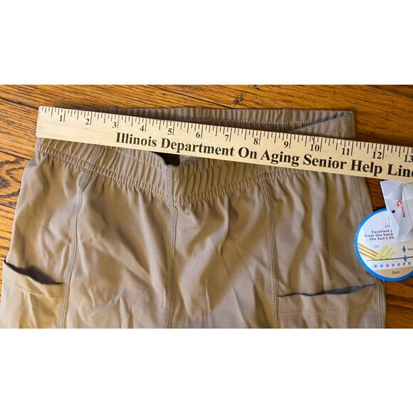 NWT Baleaf Riding Pants Women’s Large Pockets Tan Biking Active Leggings UPF - Picture 8 of 9